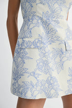 Load image into Gallery viewer, NEWEST ARRIVAL Blue Jacquard Floral Print Dress
