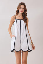 Load image into Gallery viewer, NEWEST ARRIVAL White/Black Scallop Trim Dress
