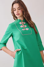 Load image into Gallery viewer, NEWEST ARRIVAL *PREORDER 2/11* Green/Pink Frog Button Detail Dress
