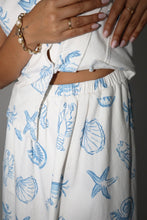 Load image into Gallery viewer, NEWEST ARRIVAL *PREORDER 2/1* Off White/Blue Seashell Maxi Dress
