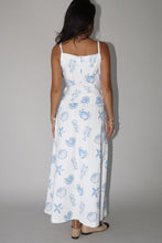 Load image into Gallery viewer, NEWEST ARRIVAL *PREORDER 2/1* Off White/Blue Seashell Maxi Dress

