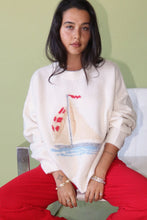Load image into Gallery viewer, NEWEST ARRIVAL *PREORDER 3/3* Cream Sailboat Knit Sweater

