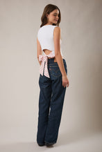 Load image into Gallery viewer, NEWEST ARRIVAL White Polka Dot Tie Back Sleeveless Sweater
