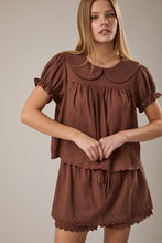 Load image into Gallery viewer, LAST ONE Brown Lace Skort Set
