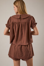 Load image into Gallery viewer, LAST ONE Brown Lace Skort Set
