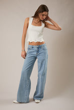 Load image into Gallery viewer, NEWEST ARRIVAL White Square Neck Scallop Top
