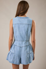 Load image into Gallery viewer, NEWEST ARRIVAL Denim Shirred Romper
