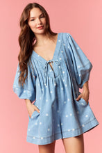 Load image into Gallery viewer, NEWEST ARRIVAL Denim Polka Dot Oversized Romper
