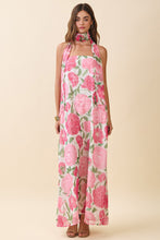 Load image into Gallery viewer, NEWEST ARRIVAL Pink Floral Strapless Scarf Midi Dress
