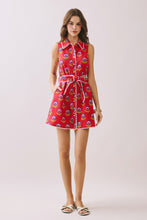 Load image into Gallery viewer, LAST ONE Berry Pink Scallop Trim Waist Tie Dress
