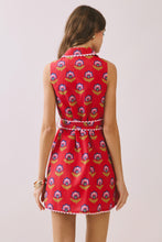 Load image into Gallery viewer, LAST ONE Berry Pink Scallop Trim Waist Tie Dress
