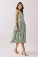 Load image into Gallery viewer, NEWEST ARRIVAL *PREORDER 4/1* Green Striped Smocked Midi Dress
