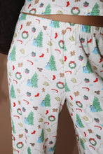 Load image into Gallery viewer, NEWEST ARRIVAL Cream Christmas Print Lounge Set
