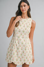 Load image into Gallery viewer, NEWEST ARRIVAL Coral Pink Floral Eyelet Scallop Dress
