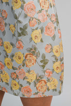 Load image into Gallery viewer, LAST ONE Dusty Blue Jacquard Floral Dress
