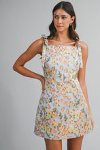 Load image into Gallery viewer, LAST ONE Dusty Blue Jacquard Floral Dress
