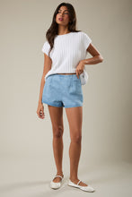 Load image into Gallery viewer, NEWEST ARRIVAL *PREORDER 3/6* Light Denim Jacket Shorts Set
