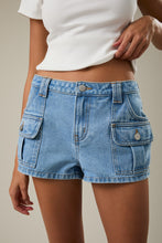 Load image into Gallery viewer, NEWEST ARRIVAL Denim Micro Front Pocket Shorts
