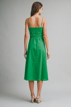 Load image into Gallery viewer, NEWEST ARRIVAL Green Linen Midi Dress
