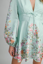 Load image into Gallery viewer, NEWEST ARRIVAL Sage Floral Long Sleeve Dress
