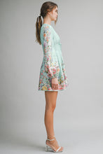 Load image into Gallery viewer, NEWEST ARRIVAL Sage Floral Long Sleeve Dress
