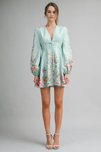 Load image into Gallery viewer, NEWEST ARRIVAL Sage Floral Long Sleeve Dress
