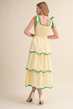 Load image into Gallery viewer, NEWEST ARRIVAL Yellow/Green Tiered Midi Dress
