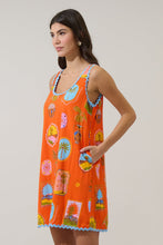 Load image into Gallery viewer, NEWEST ARRIVAL Orange Tropical Shift Dress
