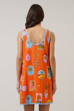 Load image into Gallery viewer, NEWEST ARRIVAL Orange Tropical Shift Dress
