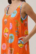 Load image into Gallery viewer, NEWEST ARRIVAL Orange Tropical Shift Dress
