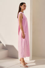 Load image into Gallery viewer, NEWEST ARRIVAL *PREORDER 6/12* Pink Embroidered Maxi Shift Dress
