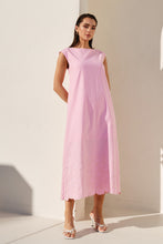 Load image into Gallery viewer, NEWEST ARRIVAL *PREORDER 6/12* Pink Embroidered Maxi Shift Dress
