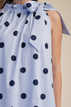 Load image into Gallery viewer, NEWEST ARRIVAL Navy Blue Polka Dot Halter Midi Dress
