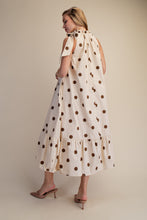 Load image into Gallery viewer, NEWEST ARRIVAL Cream Brown Polka Dot Halter Midi Dress
