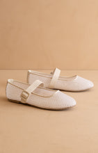 Load image into Gallery viewer, NEWEST ARRIVAL White Mesh CZ Ballet Flats
