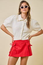 Load image into Gallery viewer, NEWEST ARRIVAL Ivory Peter Pan Cropped Cardigan
