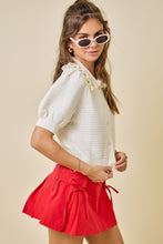 Load image into Gallery viewer, NEWEST ARRIVAL Ivory Peter Pan Cropped Cardigan
