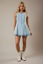 Load image into Gallery viewer, NEWEST ARRIVAL Denim Flare Romper Dress
