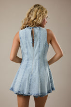 Load image into Gallery viewer, NEWEST ARRIVAL Denim Flare Romper Dress
