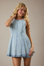 Load image into Gallery viewer, NEWEST ARRIVAL Denim Flare Romper Dress
