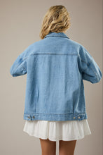 Load image into Gallery viewer, NEWEST ARRIVAL *PREORDER 3/6* Light Denim Jacket Shorts Set
