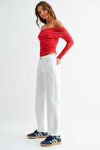 Load image into Gallery viewer, NEWEST ARRIVAL White Twill Barrel Jeans
