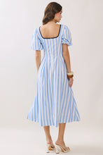 Load image into Gallery viewer, NEWEST ARRIVAL Blue Striped Midi Dress
