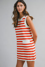 Load image into Gallery viewer, NEWEST ARRIVAL Red Striped Sleeveless Everyday Dress
