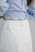 Load image into Gallery viewer, NEWEST ARRIVAL White Eyelet Mini Skort
