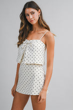Load image into Gallery viewer, NEWEST ARRIVAL Off White/Black Polka Dot Skirt Set
