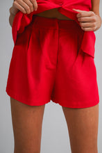Load image into Gallery viewer, NEWEST ARRIVAL Red Button Front Shorts Set
