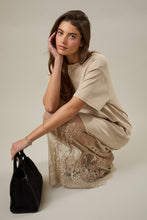 Load image into Gallery viewer, NEWEST ARRIVAL Taupe Shirt Lace Maxi Dress
