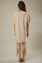 Load image into Gallery viewer, NEWEST ARRIVAL Taupe Shirt Lace Maxi Dress
