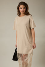 Load image into Gallery viewer, NEWEST ARRIVAL Taupe Shirt Lace Maxi Dress
